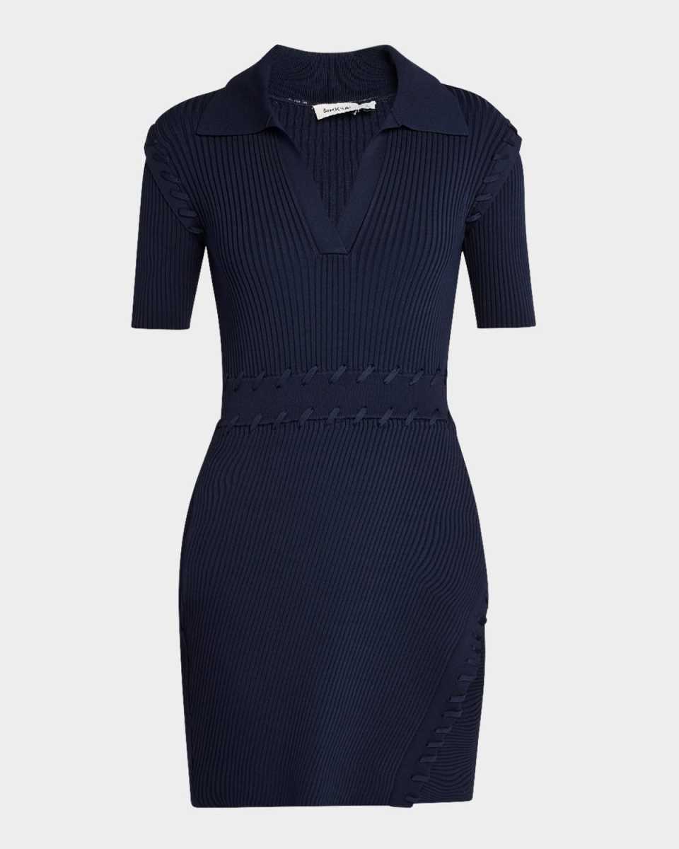 Rayan Short-Sleeve Mini Polo Dress